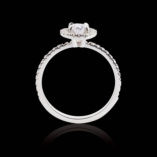 hidden halo diamond engagement ring