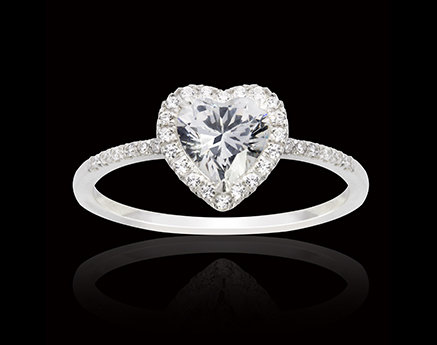 Bague or blanc diamants anya