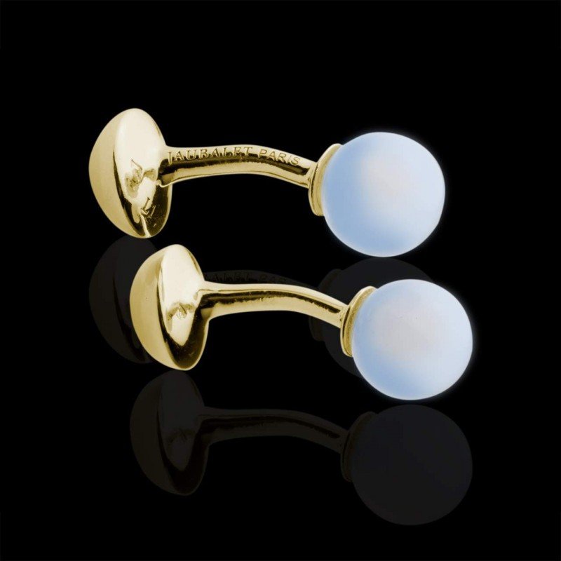 boutons manchette sur mesure or jaune jumo