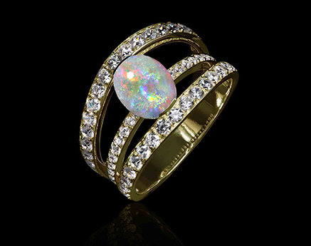 Bague Heloise Opale or jaune