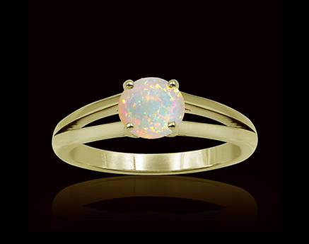 bague opale blanche lina or jaune