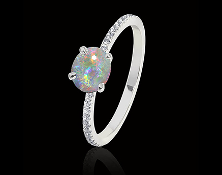 bague opal blanche manon